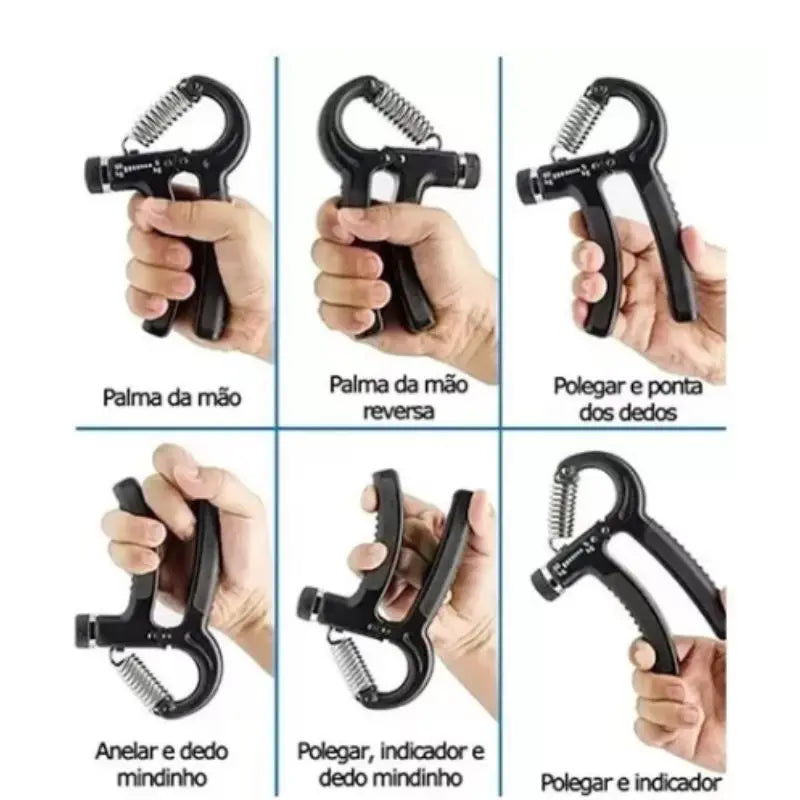 Flexor de punho de mão com mola ajustável para antebraço