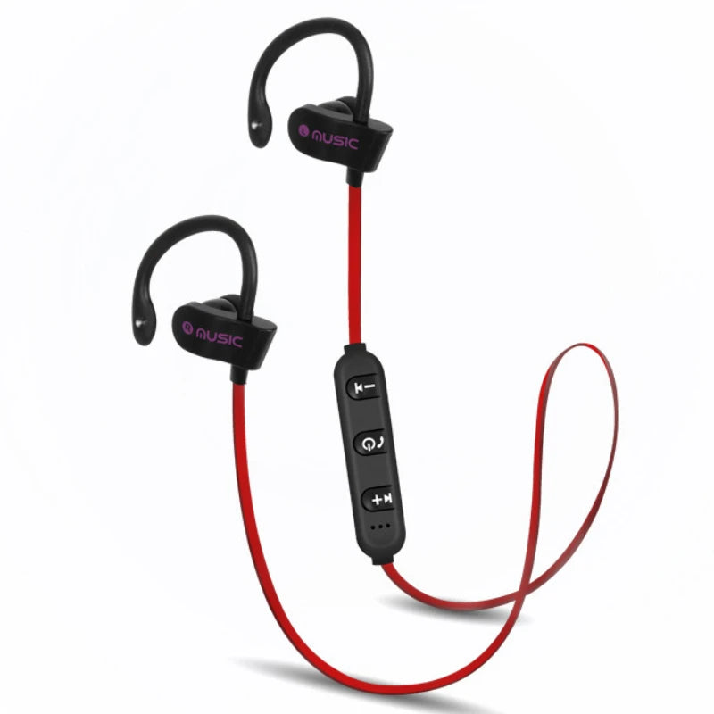 Fone de ouvido sem fio Bluetooth à prova d'água, esportivo, música, estéreo, baixo, fone de ouvido com microfone, todos os smartphones